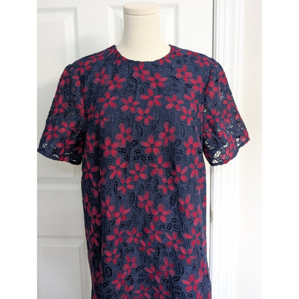 Tuckernuck Pomander Place Maxi Midi Dress L Midnight Floral Lace Seraphina Blue - Picture 3 of 12